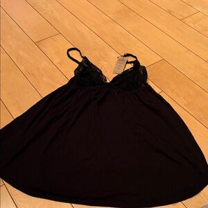 Only Hearts Black Lace Chemise